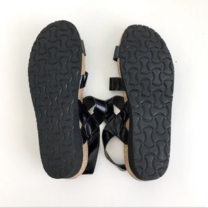 NAOT Black Patent Leather Sandals